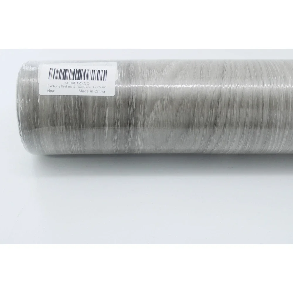 LaCheery Grey Wood Peel and Stick Wallpaper 15.8x80 Self Adhesive Vinyl Film